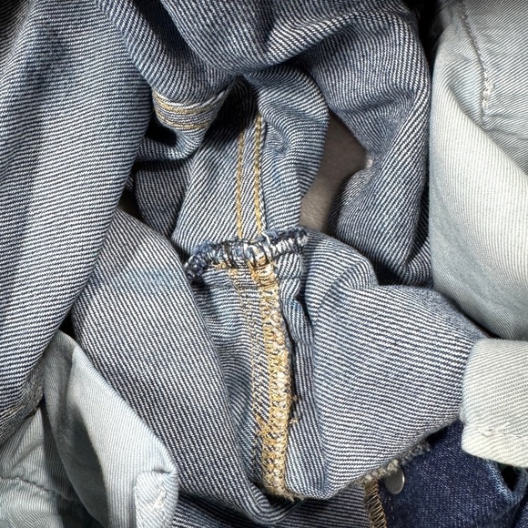 Everlane The Cheeky Jean Raw Hem Dark Blue Button Fly Jean Shorts Size 25 - Picture 13 of 15